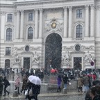 Michaelerplatz nevando
