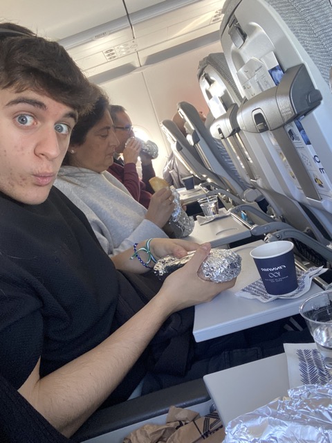 Bocadillo en el avión