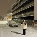 Lydia en la nieve