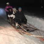 En trineo de huskies