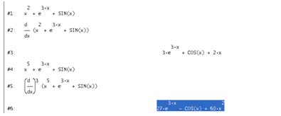 Derivadas con Derive 6
