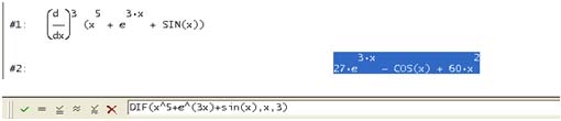 Derivadas con Derive 6