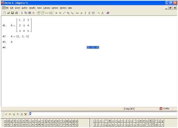 Matrices Derive 6