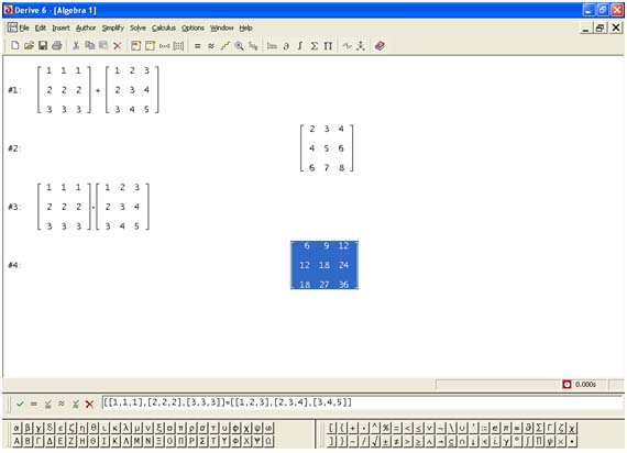Matrices Derive 6