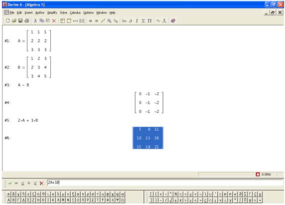 Matrices Derive 6