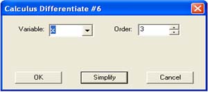 Derivadas con Derive 6